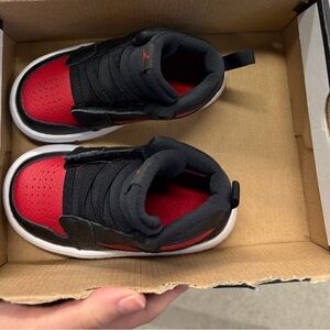 Baby/toddler Red and Black jordans